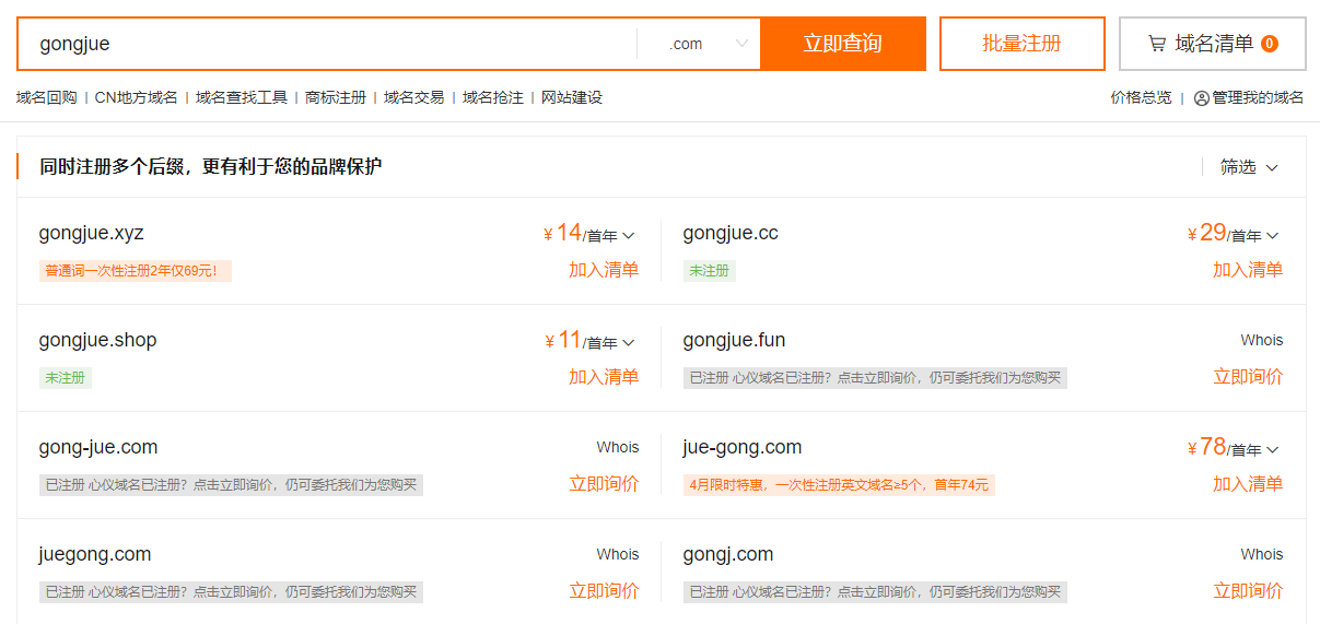 Check Domain Name